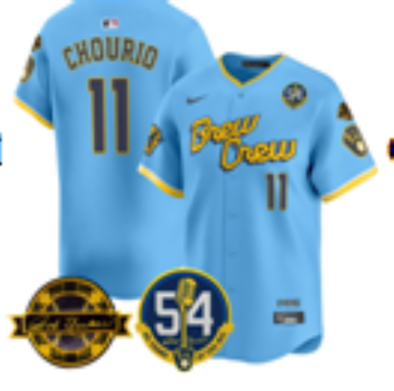 Men Milwaukee Brewers #11 Jackson Chourio Blue Nike 2026 World Series jersey 1021011->milwaukee brewers->MLB Jersey